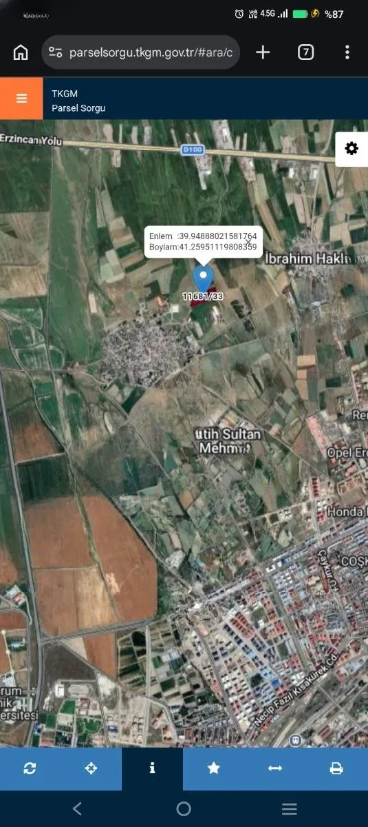 Yakutiye Merkez'de 923 m² Satılık Arsa