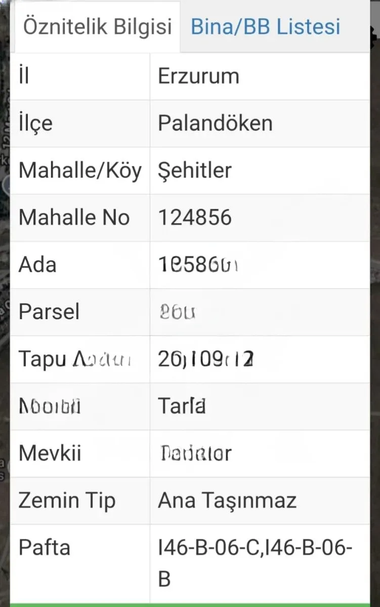 Palandöken Şehitler'de Satılık Arsa