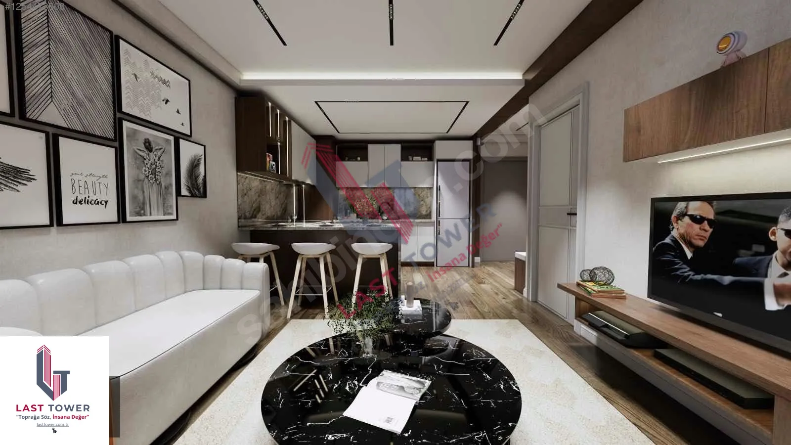 ERZURUM AZIZIYE SATILIK 1+1 DAİRE 50M² SALTUKLU 1/3 KAT SIFIR
