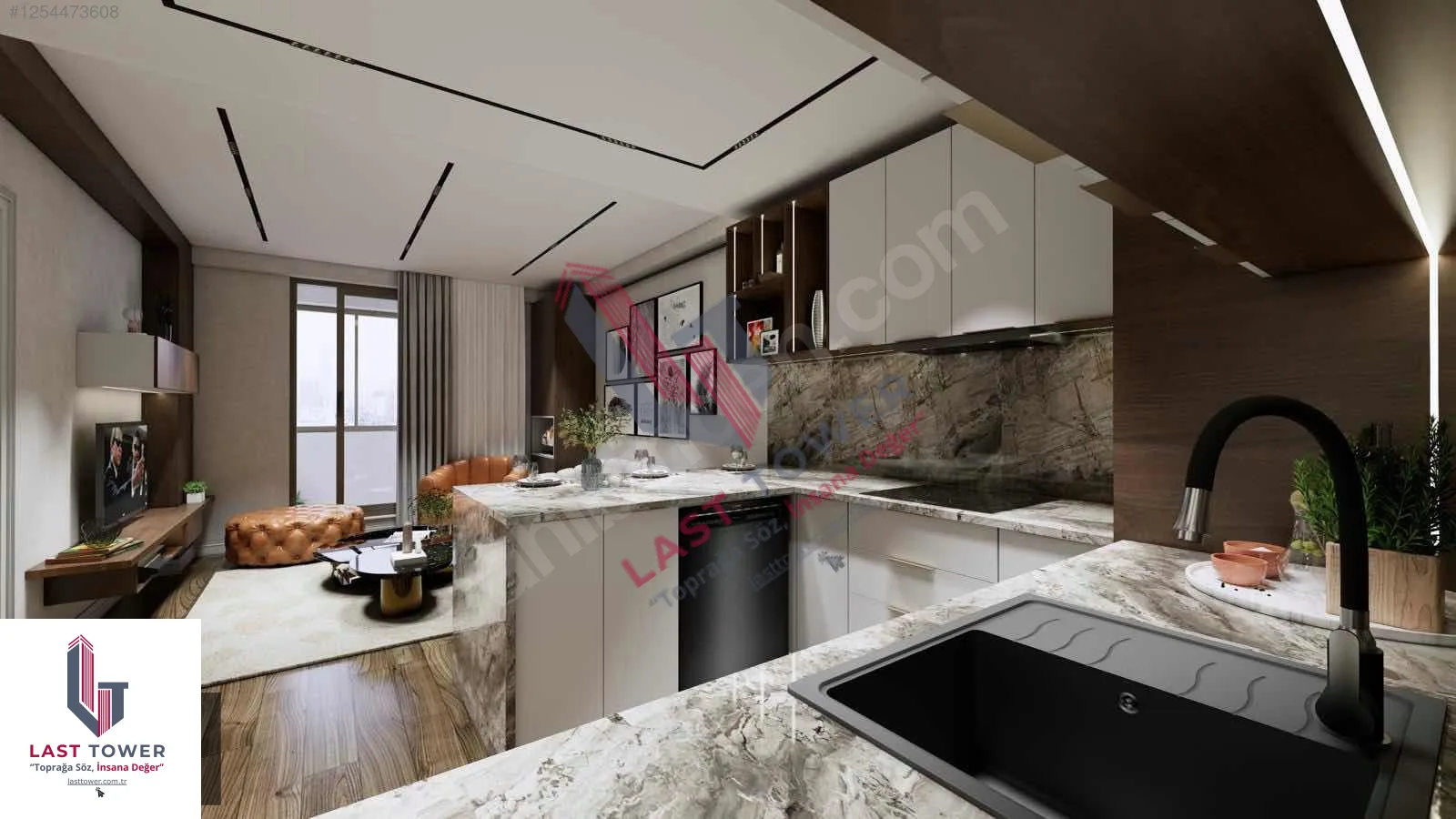 ERZURUM AZIZIYE SATILIK 1+1 DAİRE 50M² SALTUKLU 1/3 KAT SIFIR