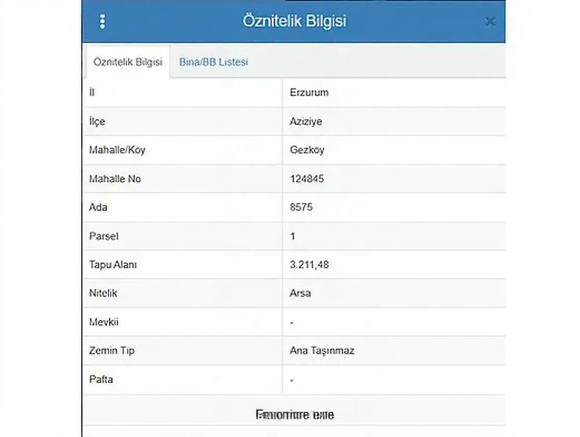 ERZURUM AZIZIYE SATILIK ARSA 2000M² TICARI İMARLI