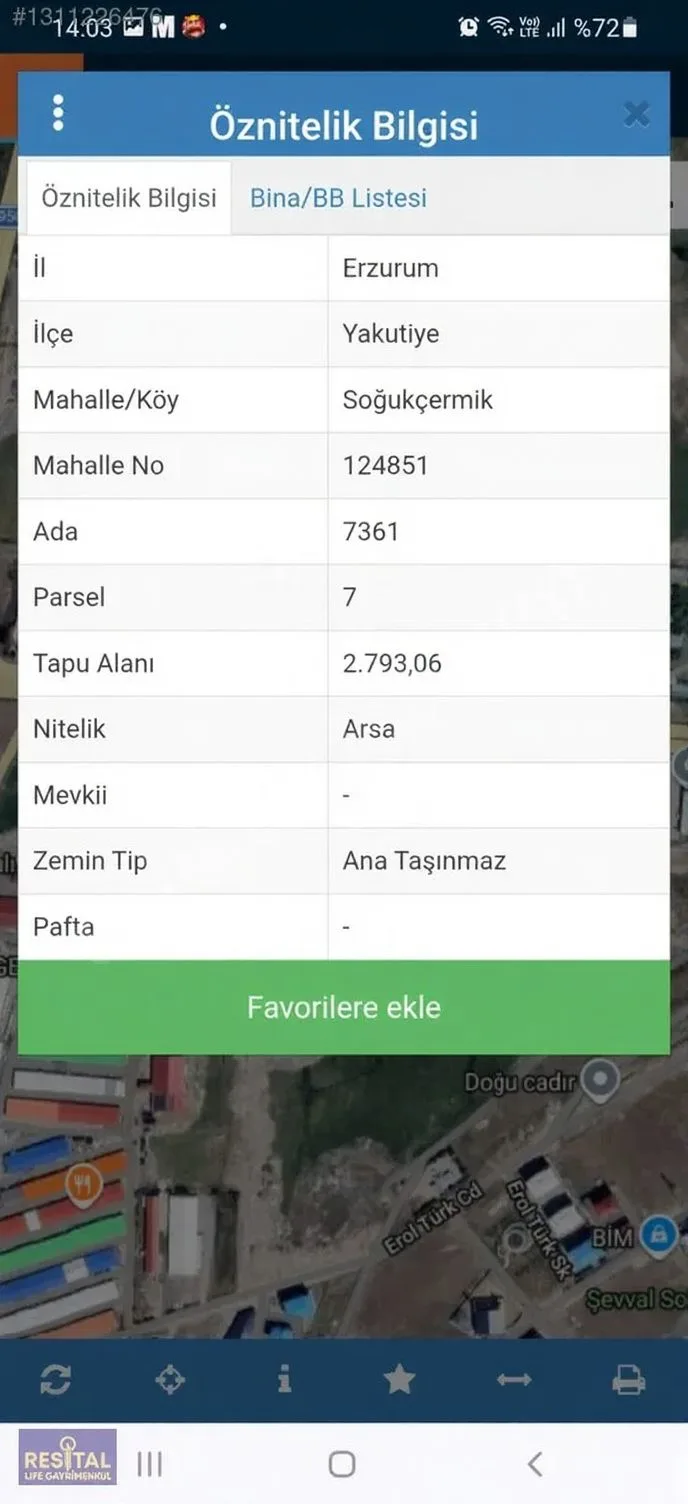 6700M² SATILIK ARSA ERZURUM YAKUTIYE