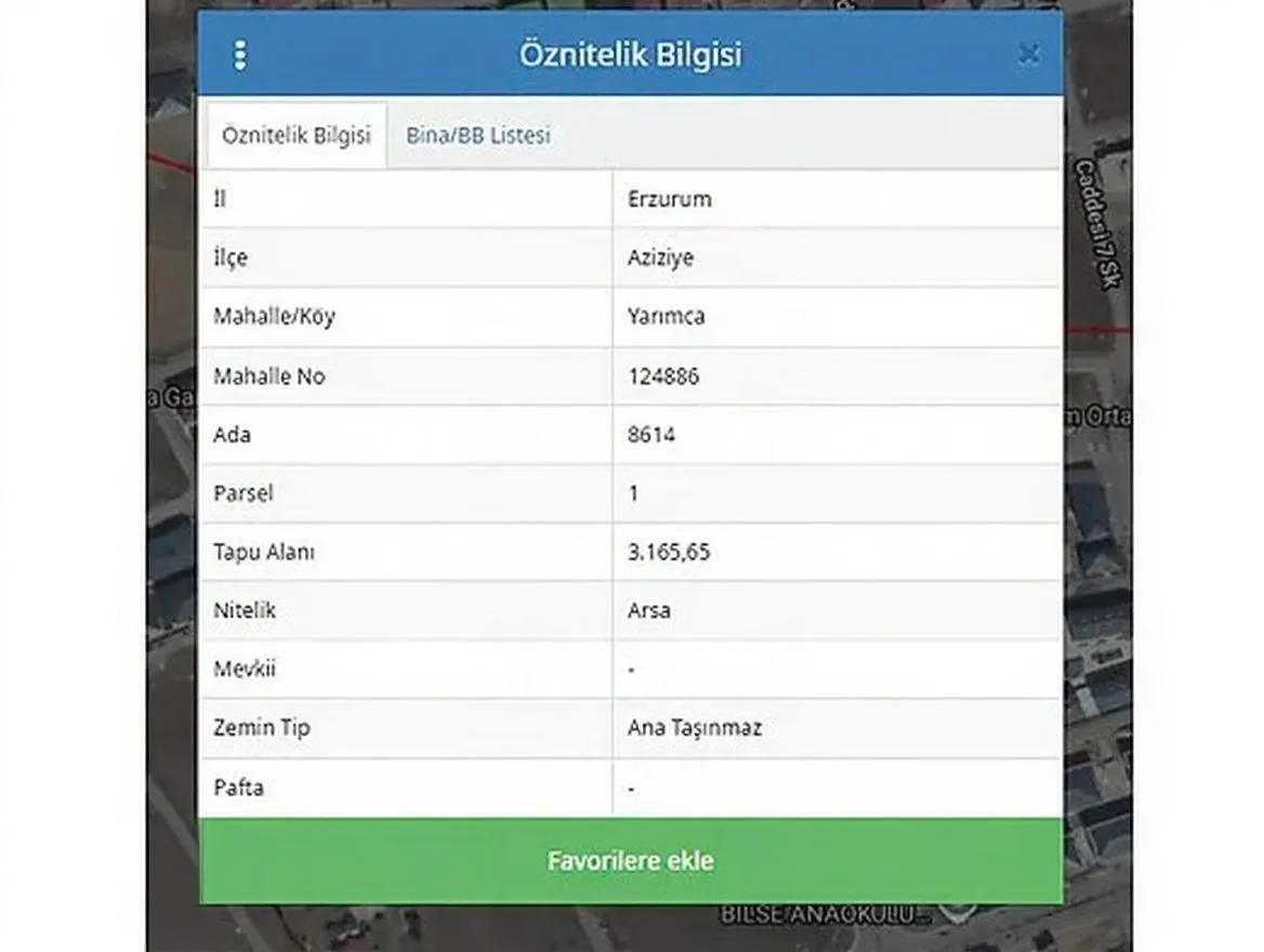 98M² SATILIK ARSA ERZURUM AZIZIYE